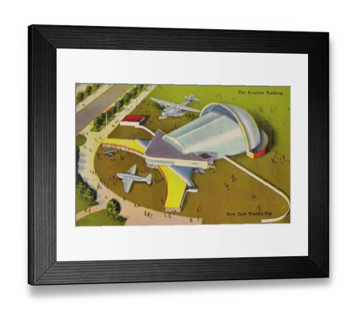 Framed Print : Vintage souvenir postcard, New York City World's Fair, 1939 Framed Print : Vintage souvenir postcard, New York City World's Fair, 1939