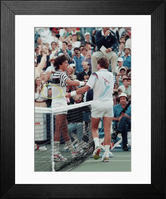 Framed Print : Aaron Krickstein And Jimmy Connors Framed Print : Aaron Krickstein And Jimmy Connors