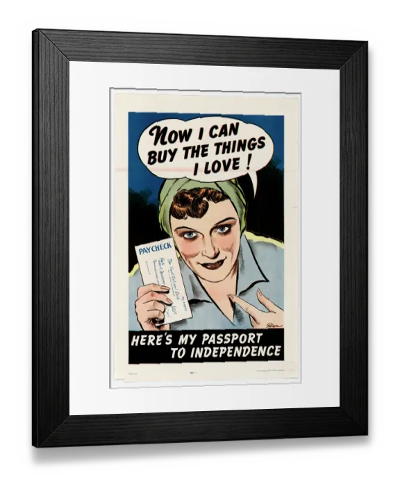 Framed Print : Poster Encourages Woman To Join To The War Effort