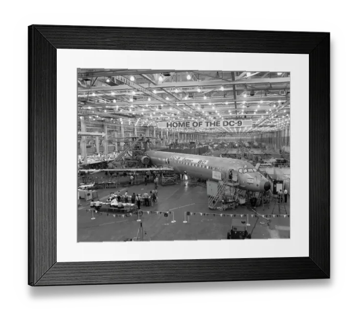 Framed Print : DC-9 Super 80 Production Framed Print : DC-9 Super 80 Production