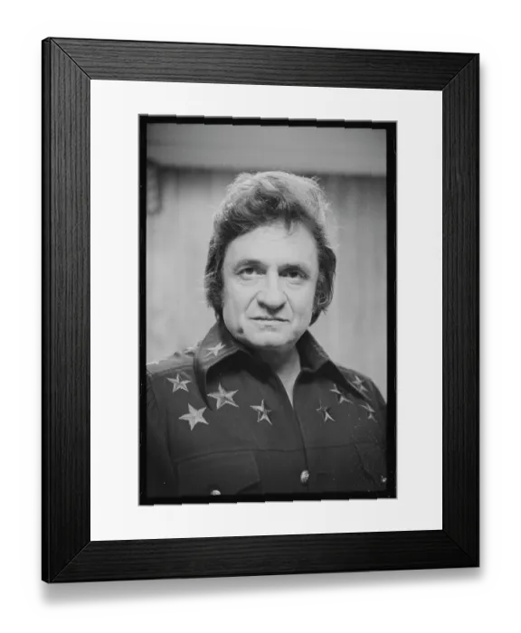 Framed Print : Portrait Of Johnny Cash Framed Print : Portrait Of Johnny Cash