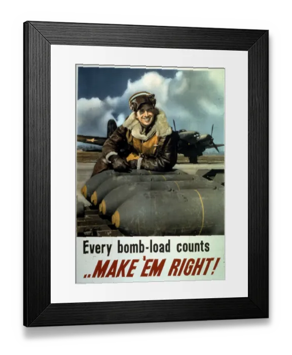 Framed Print : Every Bomb-Load Counts Framed Print : Every Bomb-Load Counts