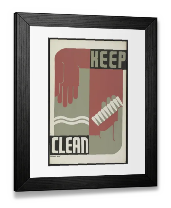 Framed Print : Keep Clean Poster Framed Print : Keep Clean Poster