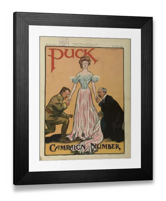 Framed Print : Puck's 1904 Campaign Issue