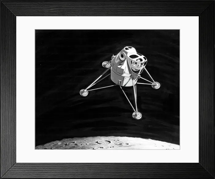 Framed Print : Early LEM Above The Moon