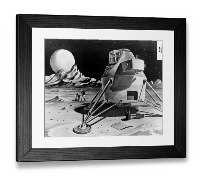 Framed Print : Early LEM On The Moon