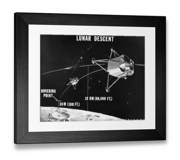 Framed Print : Lunar Descent Framed Print : Lunar Descent