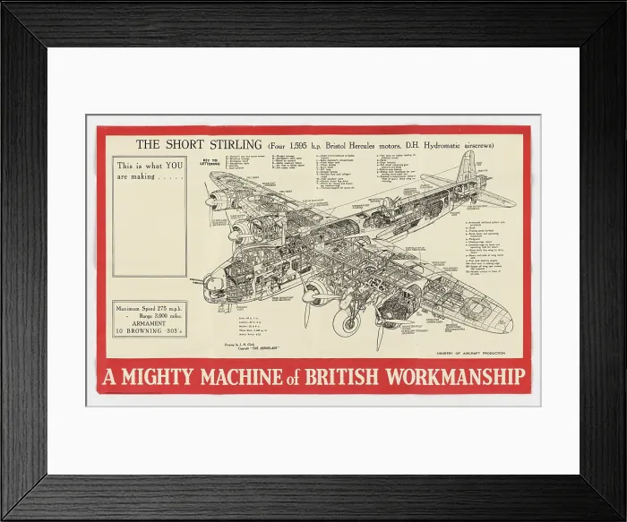 Framed Print : Short Stirling Diagram Framed Print : Short Stirling Diagram