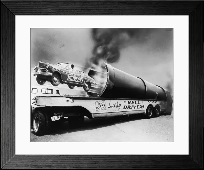 Framed Print : Cannon Driving Stunt Framed Print : Cannon Driving Stunt