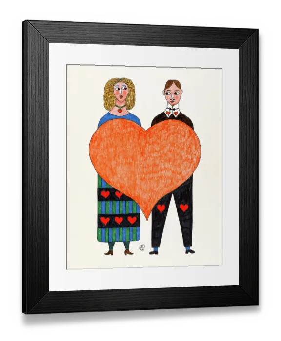 Framed Print : 'Untitled, by Mario De Biasi, from the 'Hearts' series Framed Print : 'Untitled, by Mario De Biasi, from the 'Hearts' series