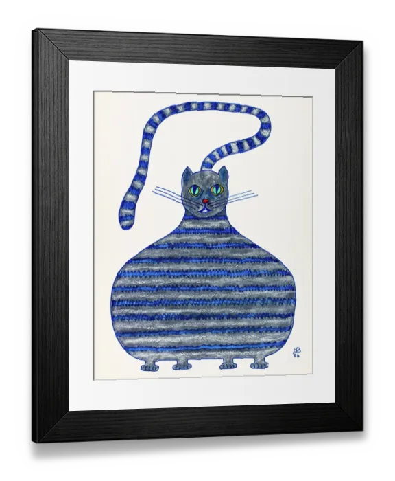 Framed Print : 'Untitled, by Mario De Biasi, from the 'Cats' Series, 1984, 20th Century, drawing' Framed Print : 'Untitled, by Mario De Biasi, from the 'Cats' Series, 1984, 20th Century, drawing'