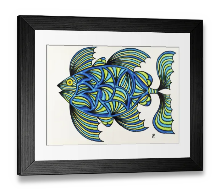 Framed Print : 'Untitled, by Mario De Biasi, from the 'Fishes' series, 1983, 20th Century, drawing' Framed Print : 'Untitled, by Mario De Biasi, from the 'Fishes' series, 1983, 20th Century, drawing'