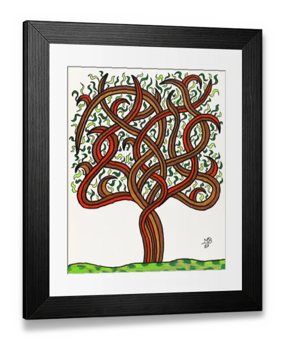 Framed Print : 'Untitled, by Mario De Biasi, from the 'Trees' Series, 1987, 20th Century, drawing' Framed Print : 'Untitled, by Mario De Biasi, from the 'Trees' Series, 1987, 20th Century, drawing'
