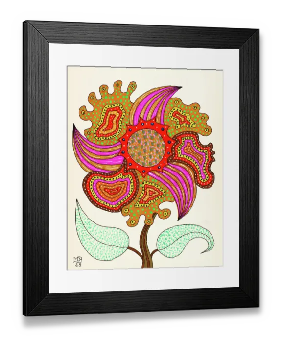 Framed Print : 'Untitled, by Mario De Biasi, from the 'Flowers' series, 1988, 20th Century, drawing' Framed Print : 'Untitled, by Mario De Biasi, from the 'Flowers' series, 1988, 20th Century, drawing'
