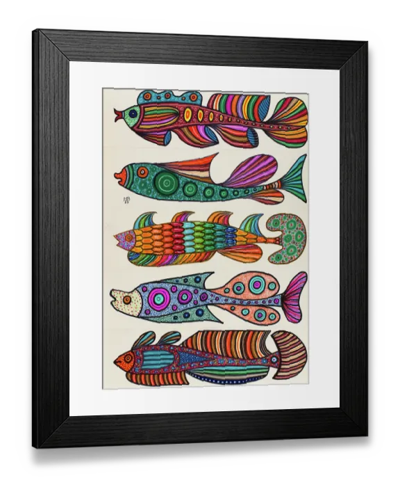 Framed Print : 'Untitled, by Mario De Biasi, from the 'Fishes' series, 1989, 20th Century, drawing' Framed Print : 'Untitled, by Mario De Biasi, from the 'Fishes' series, 1989, 20th Century, drawing'