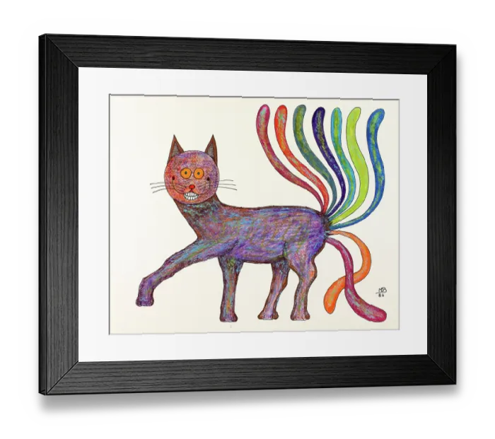 Framed Print : 'Untitled, by Mario De Biasi, from the 'Cats' Series, 1984, 20th Century, drawing' Framed Print : 'Untitled, by Mario De Biasi, from the 'Cats' Series, 1984, 20th Century, drawing'