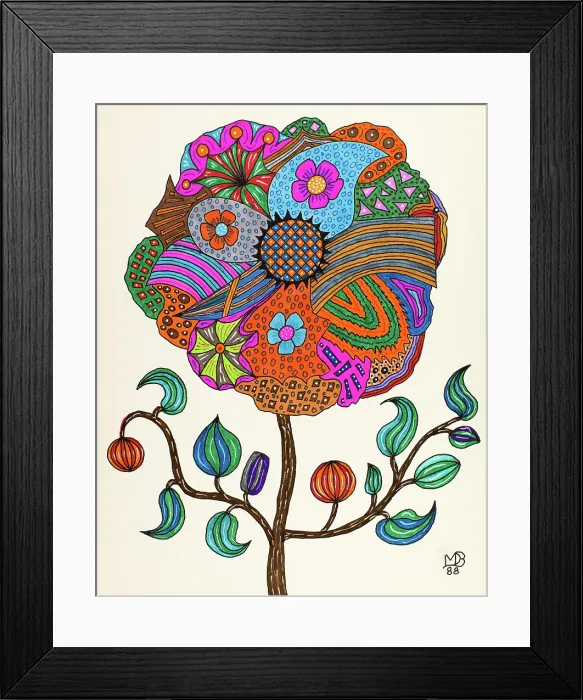 Framed Print : 'Untitled, by Mario De Biasi, from the 'Flowers' series, 1988, 20th Century, drawing' Framed Print : 'Untitled, by Mario De Biasi, from the 'Flowers' series, 1988, 20th Century, drawing'