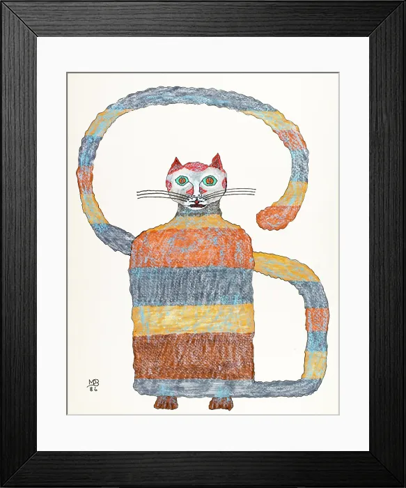 Framed Print : 'Untitled, by Mario De Biasi, from the 'Cats' Series, 1984, 20th Century, drawing' Framed Print : 'Untitled, by Mario De Biasi, from the 'Cats' Series, 1984, 20th Century, drawing'