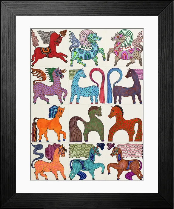 Framed Print : 'Untitled, by Mario De Biasi, from the 'Horses' series, 20th Century, drawing' Framed Print : 'Untitled, by Mario De Biasi, from the 'Horses' series, 20th Century, drawing'