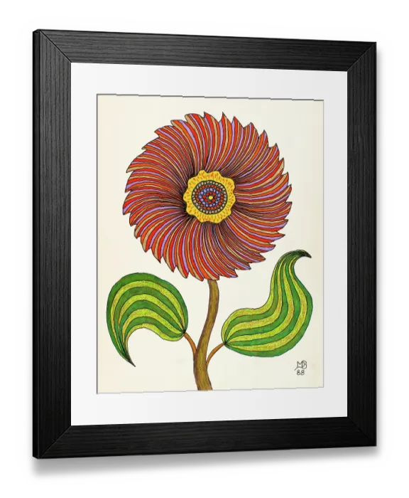 Framed Print : 'Untitled, by Mario De Biasi, from the 'Flowers' series, 1988, 20th Century, drawing' Framed Print : 'Untitled, by Mario De Biasi, from the 'Flowers' series, 1988, 20th Century, drawing'