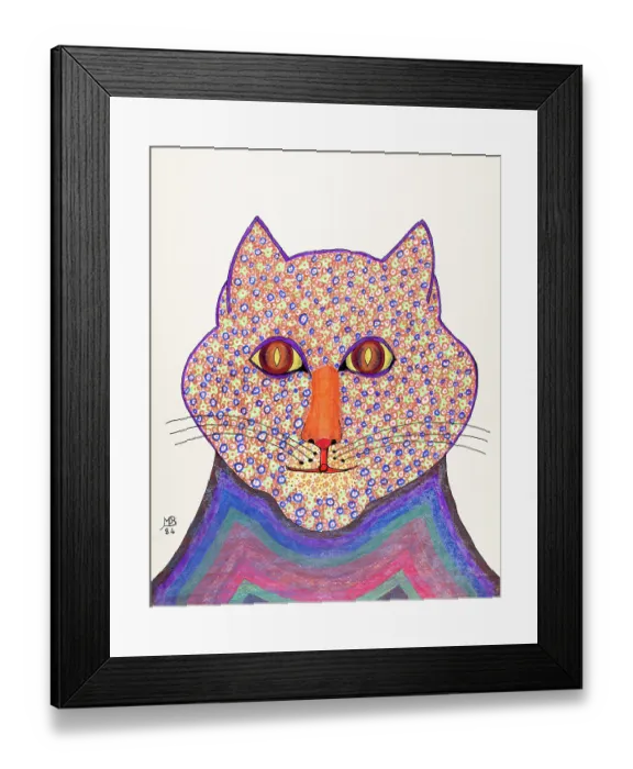 Framed Print : 'Untitled, by Mario De Biasi, from the 'Cats' Series, 1984, 20th Century, drawing' Framed Print : 'Untitled, by Mario De Biasi, from the 'Cats' Series, 1984, 20th Century, drawing'