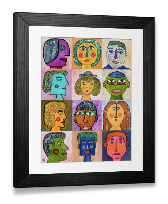 Framed Print : 'Untitled, by Mario De Biasi, from the 'Faces' series, 1999, 20th Century, drawing' Framed Print : 'Untitled, by Mario De Biasi, from the 'Faces' series, 1999, 20th Century, drawing'
