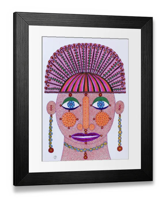 Framed Print : 'Untitled, by Mario De Biasi, from the 'Faces' series, 1999, 20th Century, drawing' Framed Print : 'Untitled, by Mario De Biasi, from the 'Faces' series, 1999, 20th Century, drawing'
