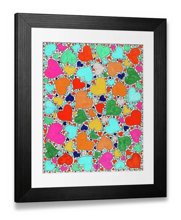 Framed Print : 'Untitled, by Mario De Biasi, from the 'Hearts' series Framed Print : 'Untitled, by Mario De Biasi, from the 'Hearts' series