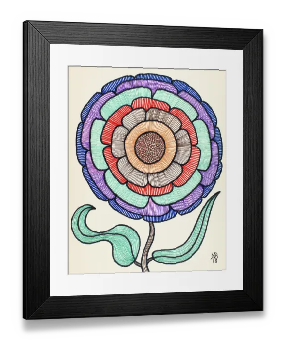 Framed Print : 'Untitled, by Mario De Biasi, from the 'Flowers' series, 1988, 20th Century, drawing' Framed Print : 'Untitled, by Mario De Biasi, from the 'Flowers' series, 1988, 20th Century, drawing'