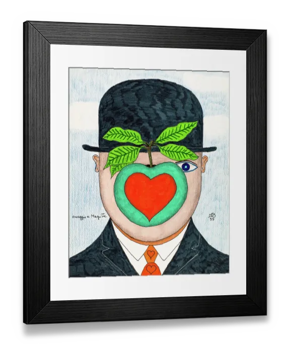 Framed Print : 'Tribute to Magritte (Omaggio a Magritte)