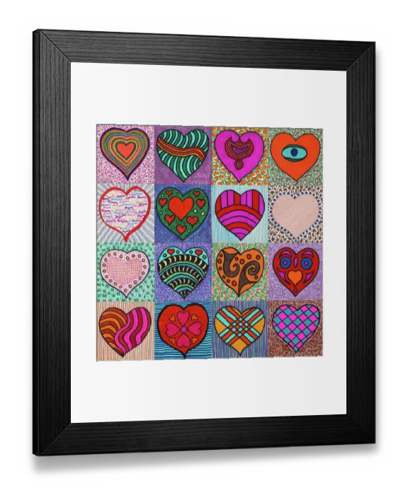 Framed Print : 'Untitled, by Mario De Biasi, from the 'Hearts' series, 20th Century, drawing' Framed Print : 'Untitled, by Mario De Biasi, from the 'Hearts' series, 20th Century, drawing'
