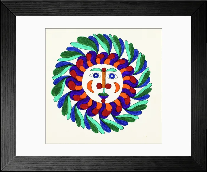 Framed Print : 'Untitled, by Mario De Biasi, from the 'Suns' Series, 20th Century, drawing'