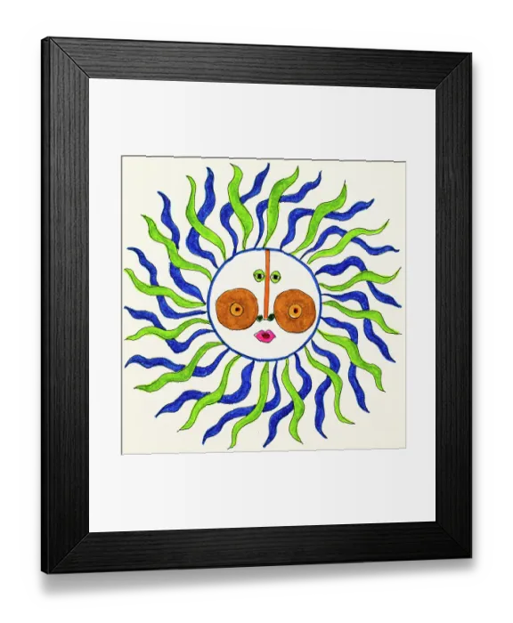Framed Print : 'Untitled, by Mario De Biasi, from the 'Suns' Series, 20th Century, drawing' Framed Print : 'Untitled, by Mario De Biasi, from the 'Suns' Series, 20th Century, drawing'