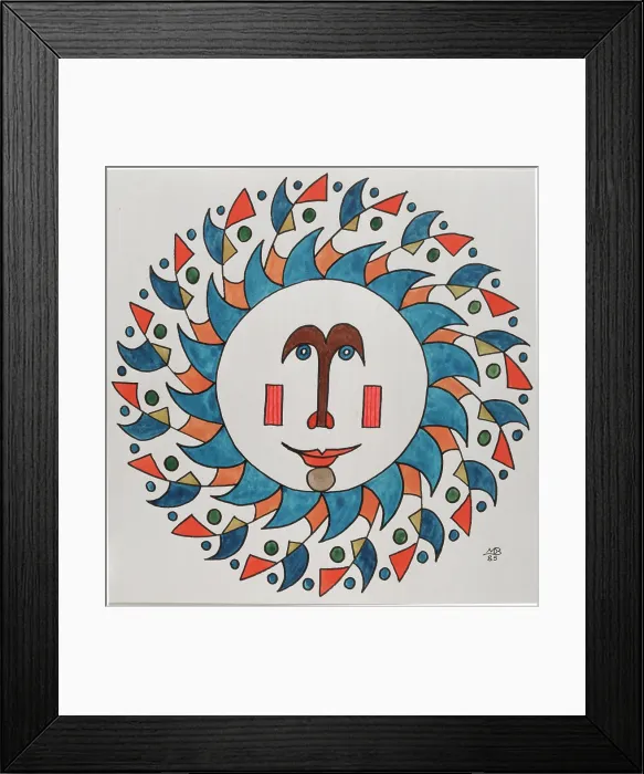 Framed Print : 'Untitled, by Mario De Biasi, from the 'Suns' series, 1985, 20th Century, drawing' Framed Print : 'Untitled, by Mario De Biasi, from the 'Suns' series, 1985, 20th Century, drawing'