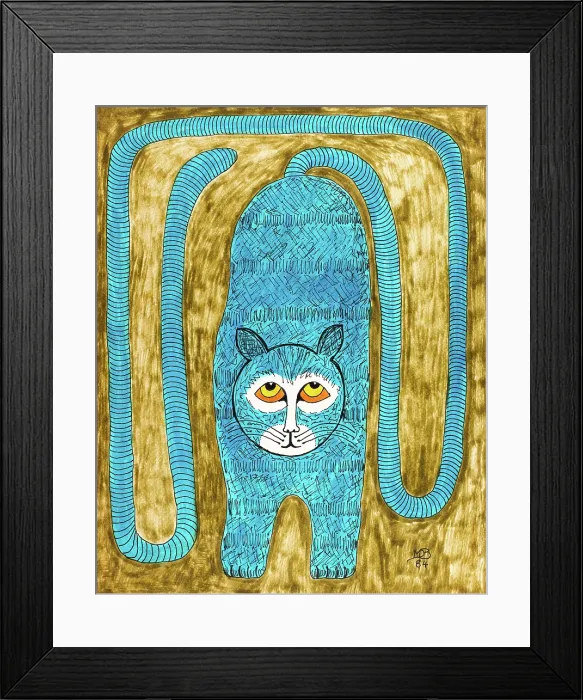 Framed Print : 'Untitled, by Mario De Biasi, from the 'Cats' Series, 1984, 20th Century, drawing' Framed Print : 'Untitled, by Mario De Biasi, from the 'Cats' Series, 1984, 20th Century, drawing'