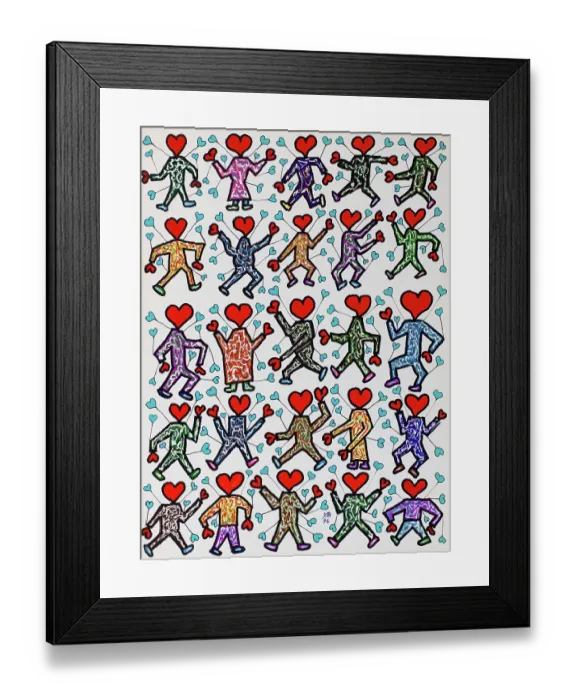 Framed Print : 'Untitled, by Mario De Biasi, from the 'Hearts' series, 1996, 20th Century, drawing' Framed Print : 'Untitled, by Mario De Biasi, from the 'Hearts' series, 1996, 20th Century, drawing'