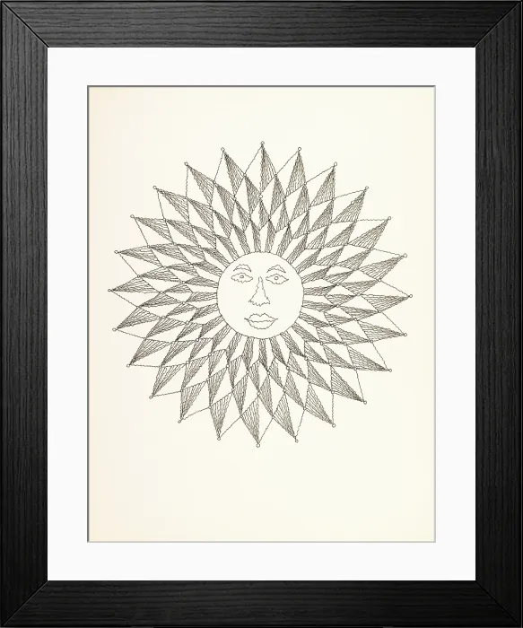 Framed Print : 'Untitled, by Mario De Biasi, from the 'Suns' series, 20th Century, drawing'