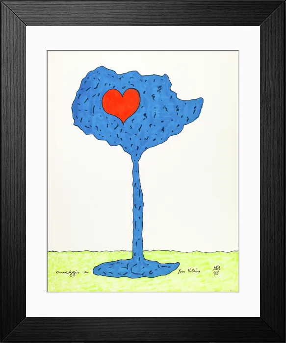 Framed Print : 'Tribute to Yves Klein (Omaggio a Yves Klein), by Mario De Biasi, 1995, 20th Century, drawing' Framed Print : 'Tribute to Yves Klein (Omaggio a Yves Klein), by Mario De Biasi, 1995, 20th Century, drawing'