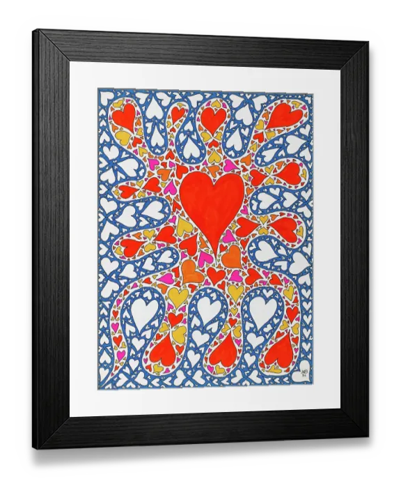 Framed Print : 'Untitled, by Mario De Biasi, from the 'Hearts' series, 1996, 20th Century, drawing' Framed Print : 'Untitled, by Mario De Biasi, from the 'Hearts' series, 1996, 20th Century, drawing'