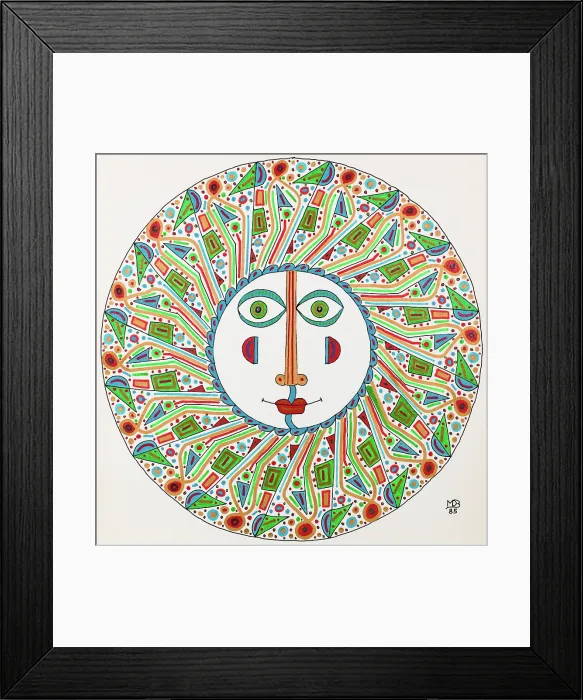 Framed Print : 'Untitled, by Mario De Biasi, from the 'Suns' Series, 1985, 20th Century, drawing' Framed Print : 'Untitled, by Mario De Biasi, from the 'Suns' Series, 1985, 20th Century, drawing'