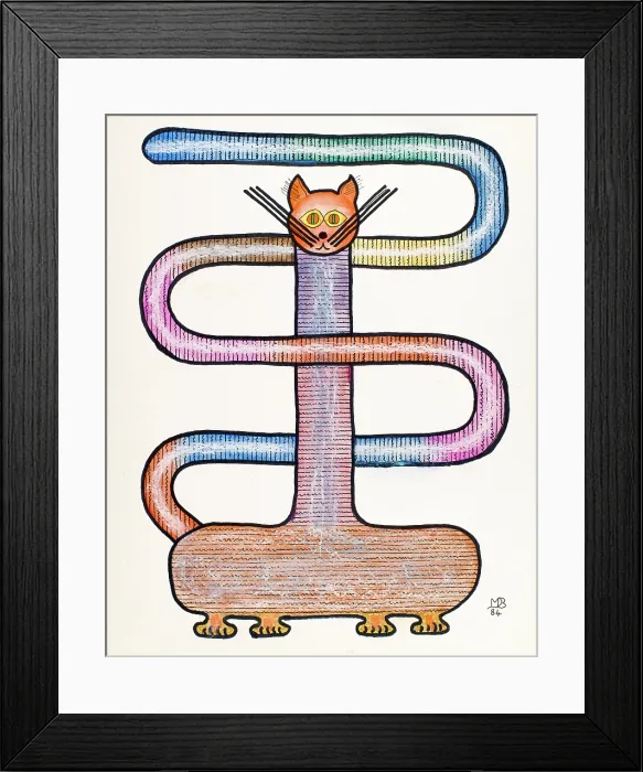 Framed Print : 'Untitled, by Mario De Biasi, from the 'Cats' Series, 1984, 20th Century, drawing' Framed Print : 'Untitled, by Mario De Biasi, from the 'Cats' Series, 1984, 20th Century, drawing'