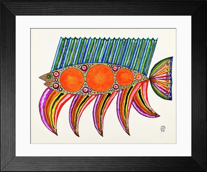 Framed Print : 'Untitled, by Mario De Biasi, from the 'Fishes' series, 1997, 20th Century, drawing' Framed Print : 'Untitled, by Mario De Biasi, from the 'Fishes' series, 1997, 20th Century, drawing'