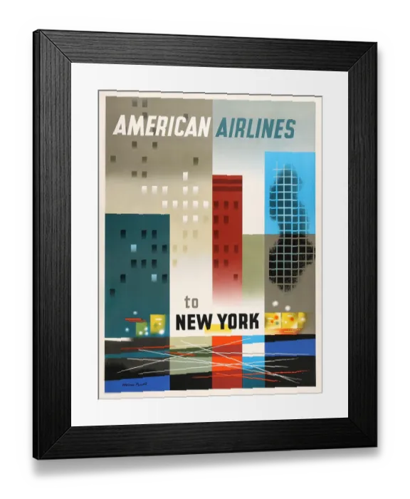 Framed Print : American Airlines To New York