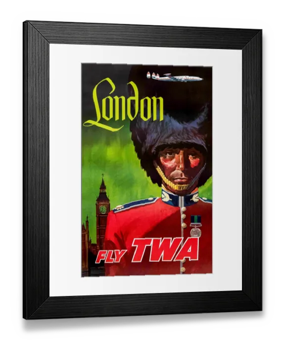 Framed Print : Fly TWA - London