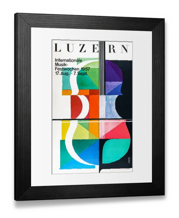 Framed Print : Poster For The Luzern International Music Festival