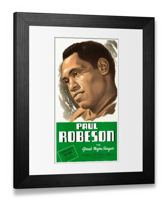 Framed Print : Poster Advertises Singer Paul Robeson Framed Print : Poster Advertises Singer Paul Robeson