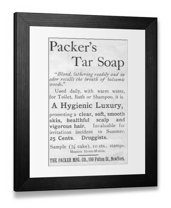 Framed Print : Packer's Tar Soap Framed Print : Packer's Tar Soap