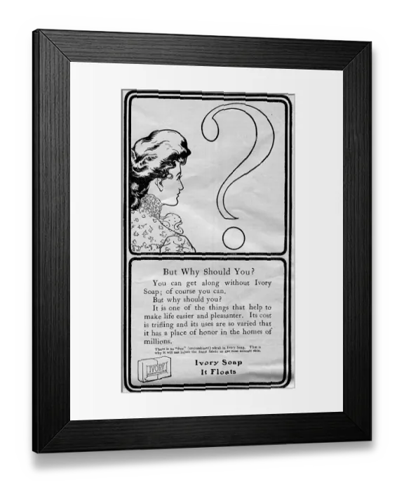 Framed Print : Ivory Soap Framed Print : Ivory Soap
