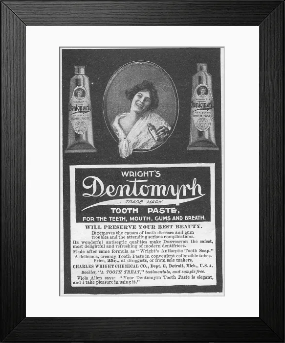 Framed Print : Dentomyrh Tooth Paste Framed Print : Dentomyrh Tooth Paste