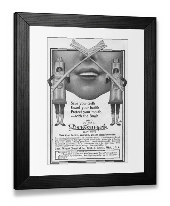 Framed Print : Dentomyrh Tooth Paste Framed Print : Dentomyrh Tooth Paste
